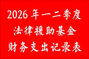2026年1、2季度法律援助基金财务支出记录表